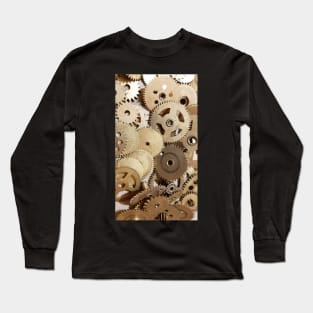 Steampunk, engineering, technology, time, clock, smart, mechanical, abstract, futuristic Long Sleeve T-Shirt